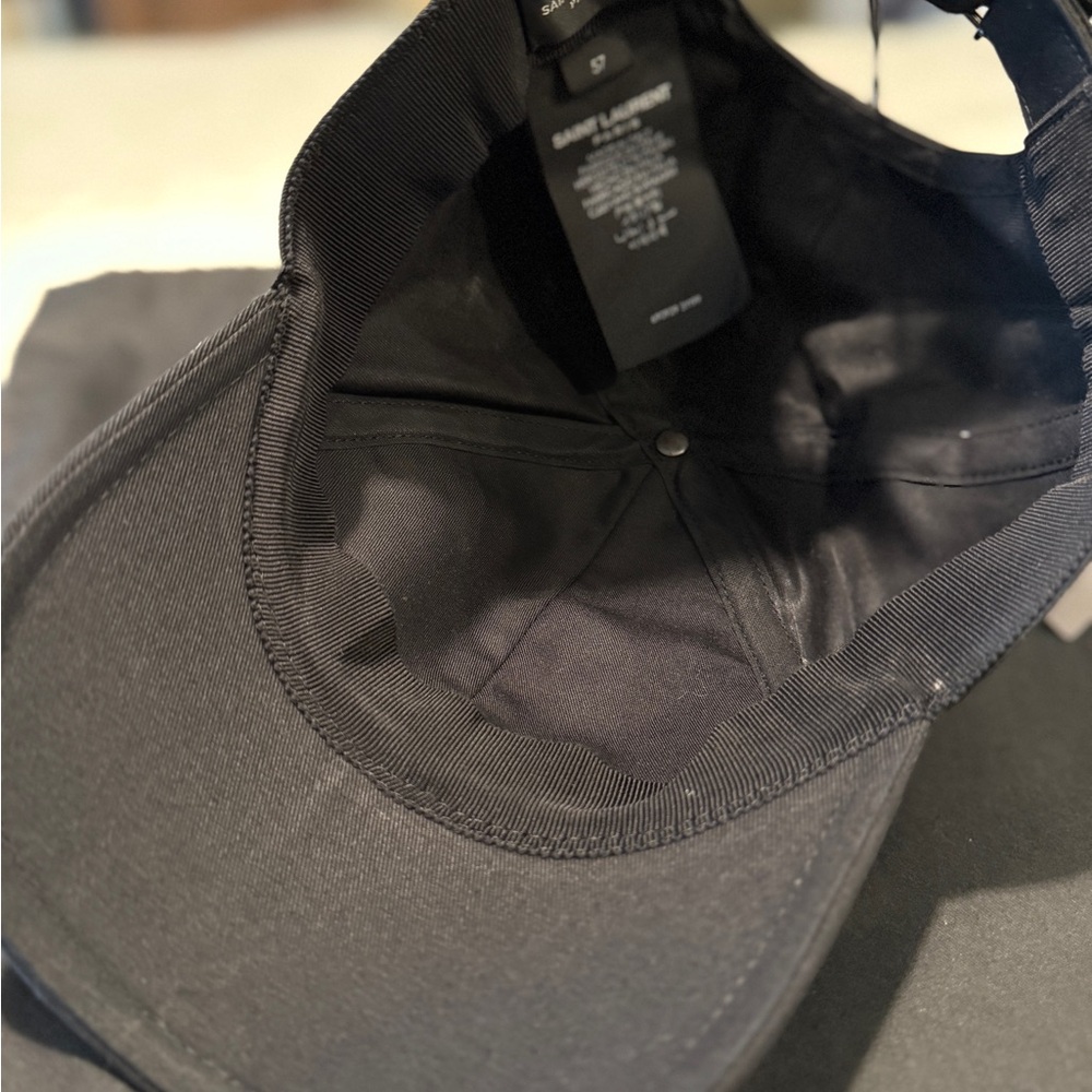 NWT Saint Laurent Cotton Baseball Cap - Picture 2 of 3